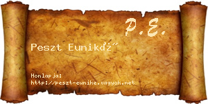 Peszt Euniké névjegykártya